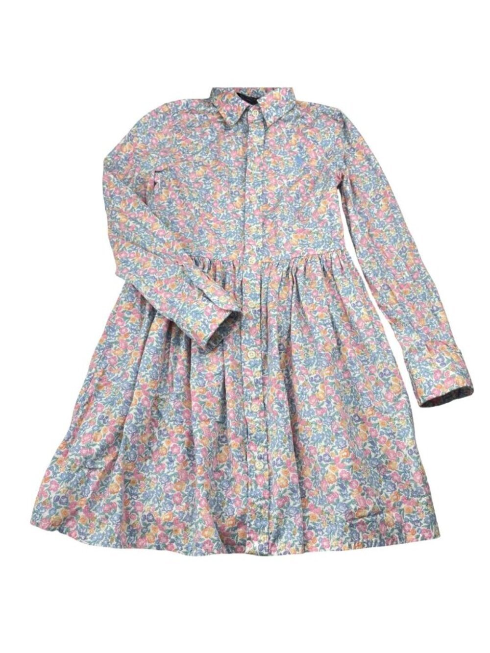 Polo Ralph Lauren Floral Long Sleeve Dress Collared Size 10 Cottagecore